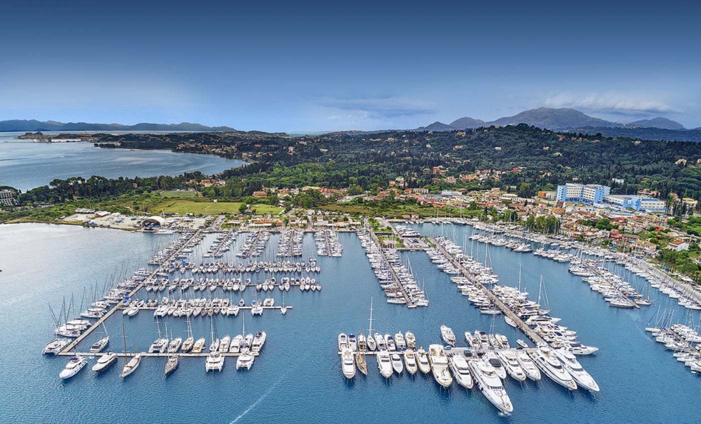 Gouvia marina aerial photo