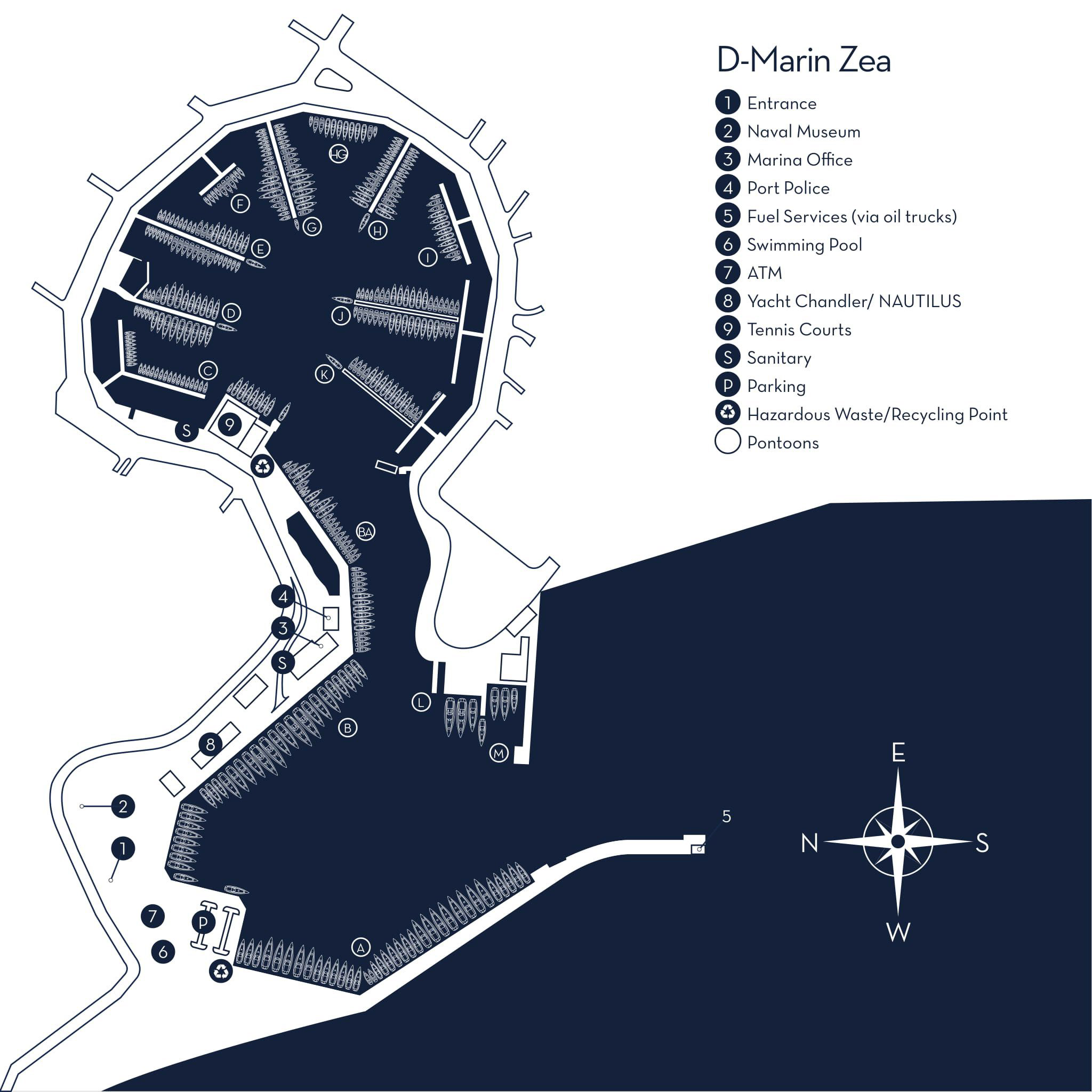 Map of Zea Marina